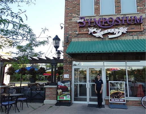 Restaurants Patio Exterior Dining at Symposium Cafe places in Ontario